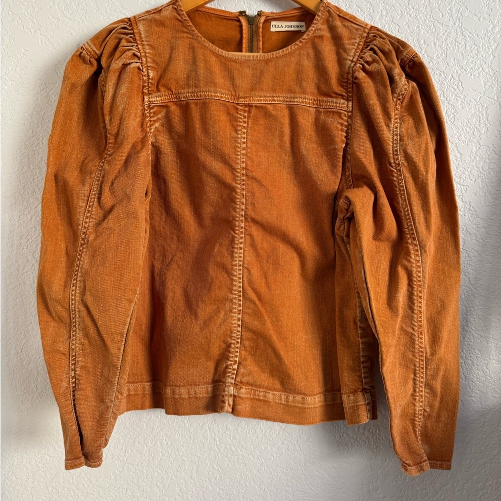 Rachel Comey burnt orange denim shirt